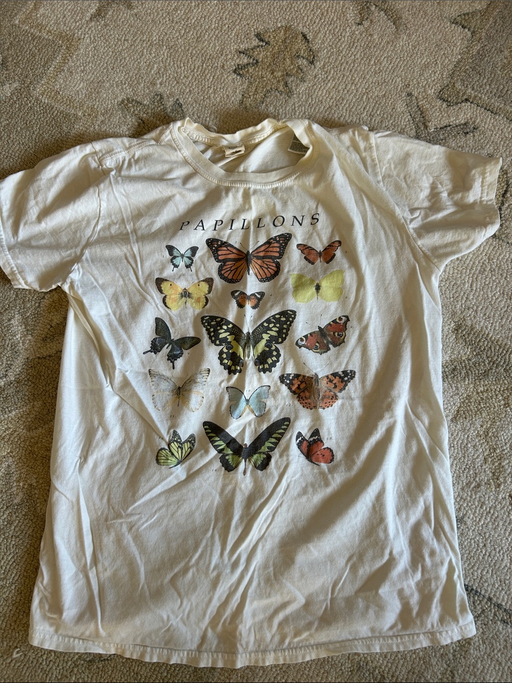 Urban Outfitters White Butterfly Graphic Tee